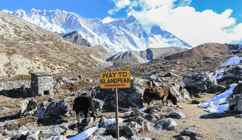 Island peak in nepal