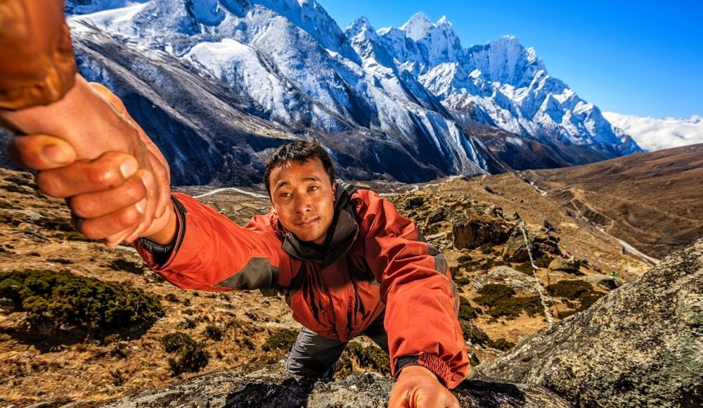 Climbers in Everest