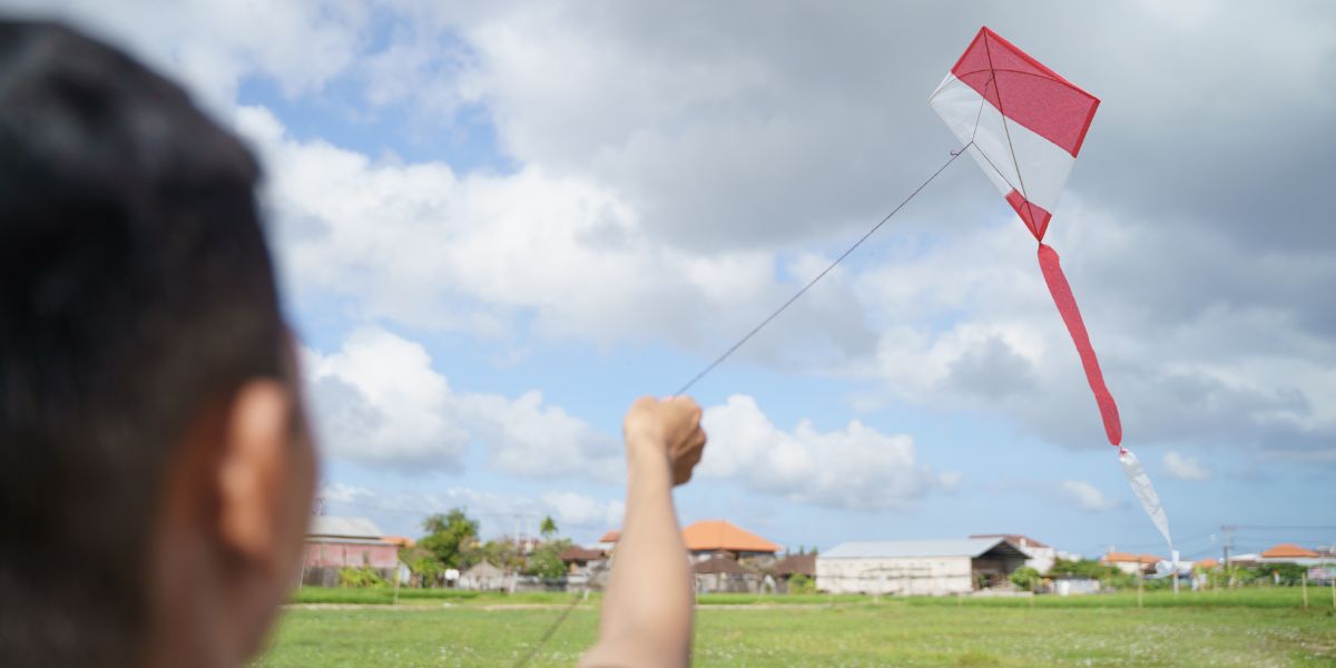 Flying Kites in Dashain
