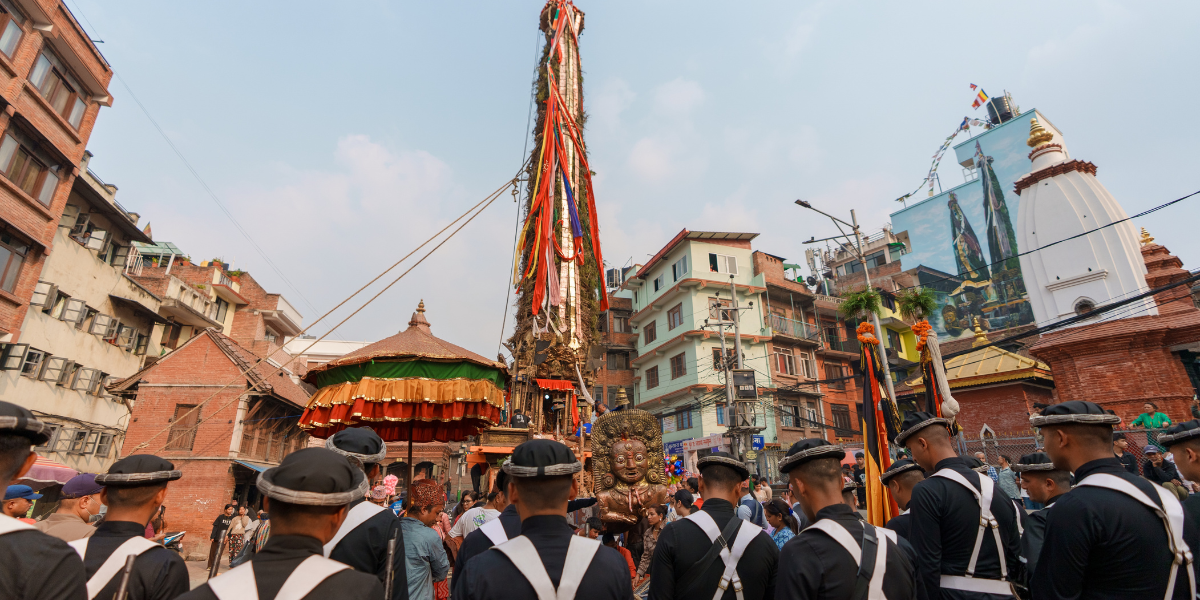 Gurju ko Paltan at Rato Machhindranath Jatra