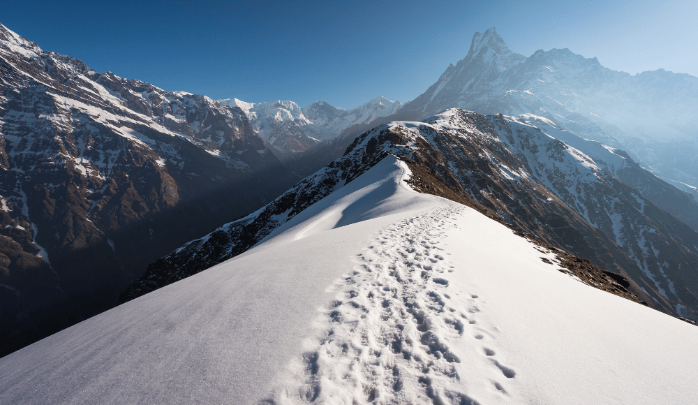 Mardi himal trek in winter season