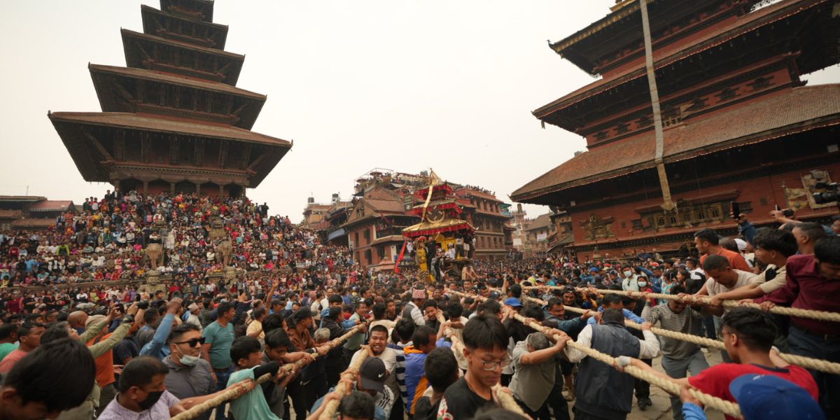 Bisket Jatra in Bhaktapur