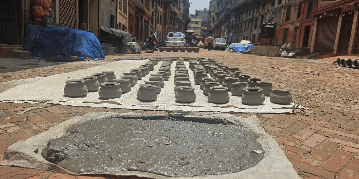 Sun Drying Pottery