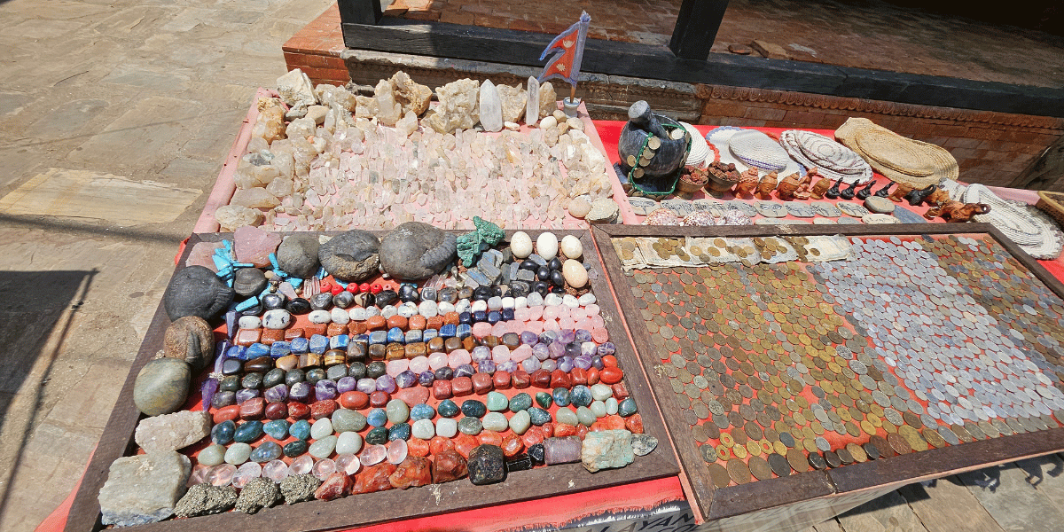 Crystal and Coin Collection in Changu Narayan