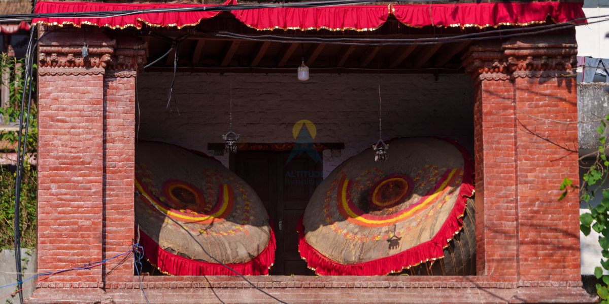 Big Musical Drums in Kathmandu Durbar Square