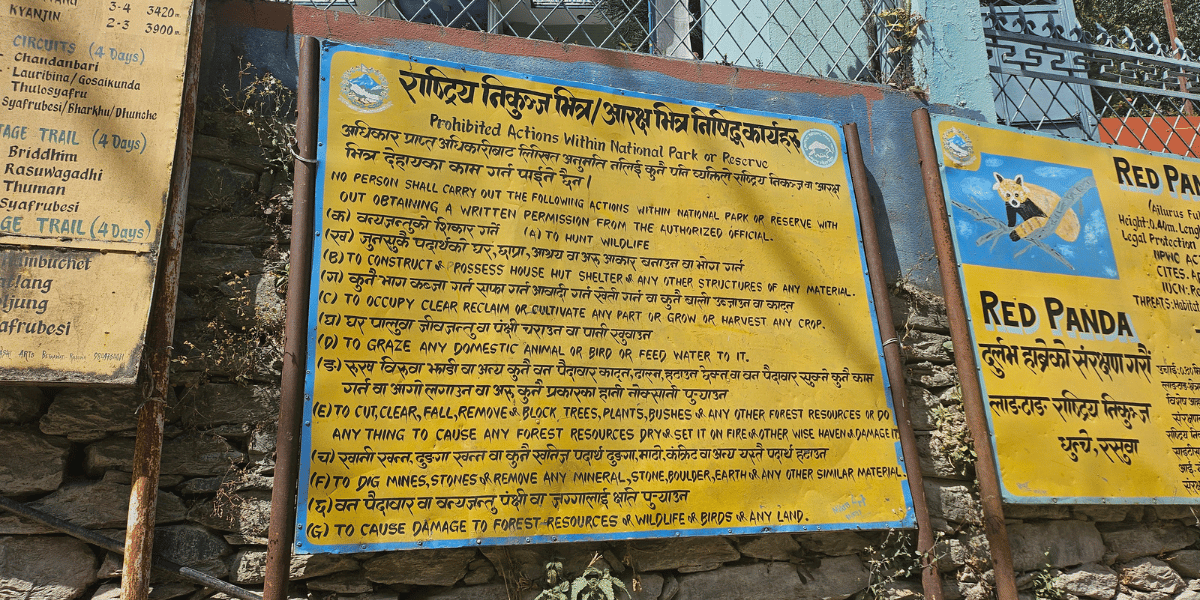 Langtang National Park Rules and Regulations