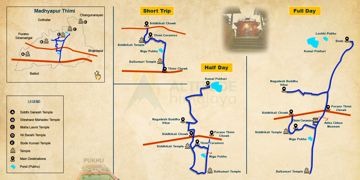 Madhyapur Thimi Sightseeing Route