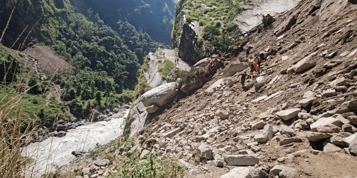 Manaslu Landslide Area