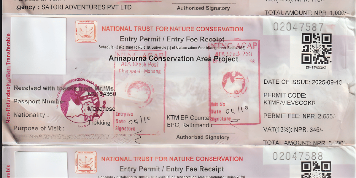 Annapurna Conservation Area Permit