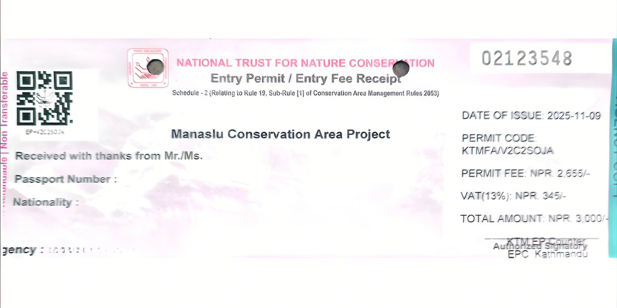 Manaslu Conservation Area Permit