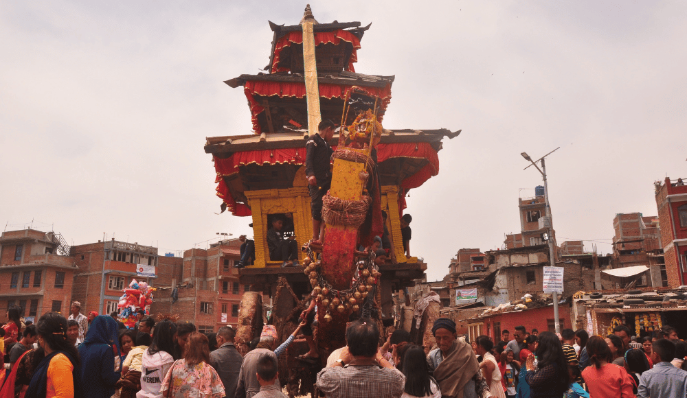 bisket jatra in bhaktapur