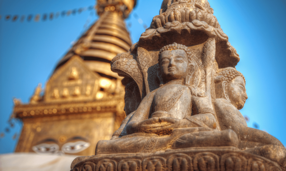 Stone statue of Buddha