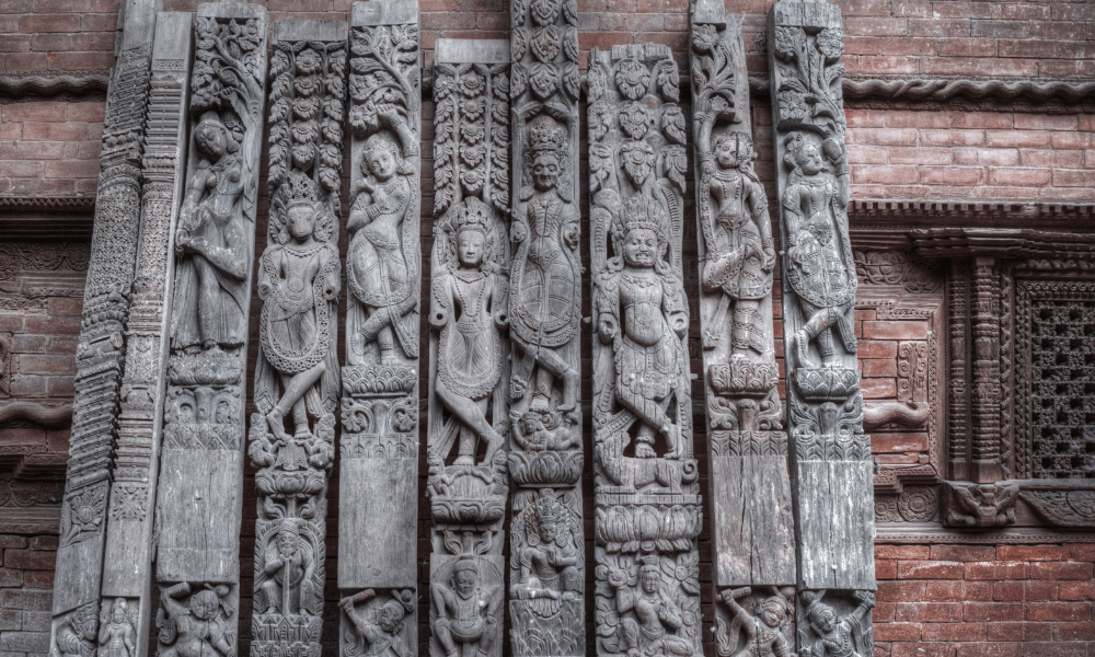unique arts of nepal, wood carving